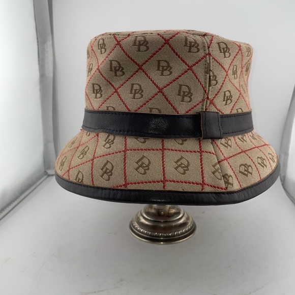 Dooney And Bourke Bucket Hat Leather Trim,Small / Bucket Tan / Db - Picture 4 of 10